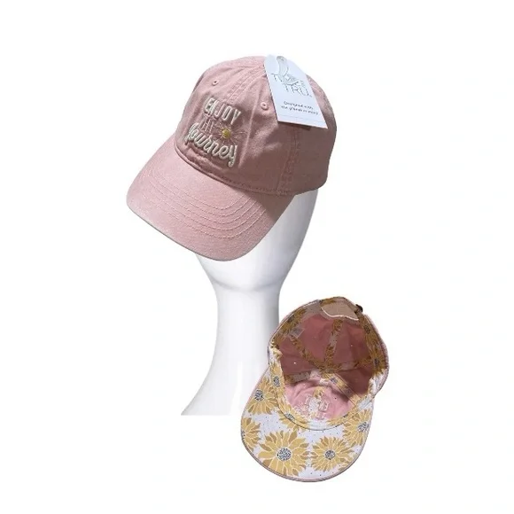 Time and Tru Dusty Rose Blush Cap with Embroidery - Picture 13 of 13